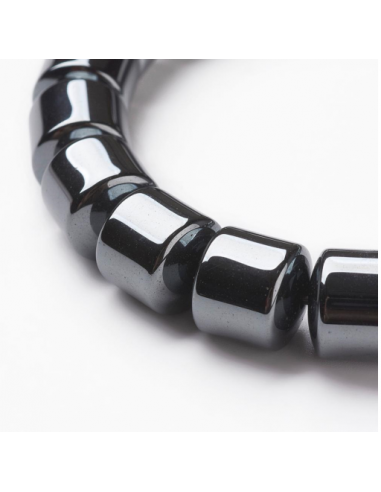 Non-magnétiques perles synthétiques d'hématite étirer bracelets, 2-1/8" (55 mm)