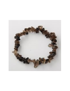 Copeaux de quartz fumé s'étendent bracelets