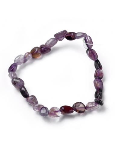 Bracelets extensibles en perles naturelles auralite
