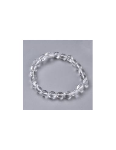 Bracelets extensibles en perles de cristal de quartz naturel