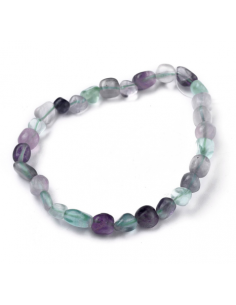 Bracelets élastiques à cordon fluorite naturel