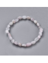 Bracelets extensibles en perles de kunzite / spodumène naturelles
