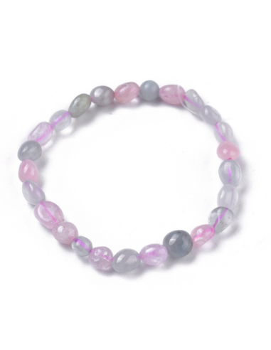 Morganite naturel bracelets extensibles de talon