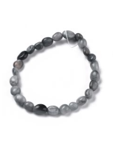 Bracelets extensibles en perle de pierre oeil d'aigle naturel