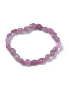 Bracelets élastiques en perles de quartz rose naturelle