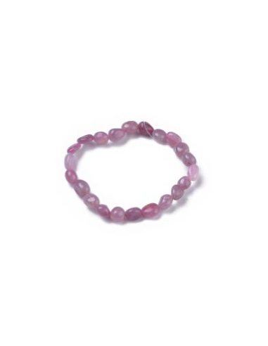 Bracelets élastiques en perles de quartz rose naturelle
