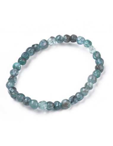 Bracelets extensibles en perles naturelles d'apatite