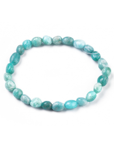 Bracelets extensibles naturels en amazonite