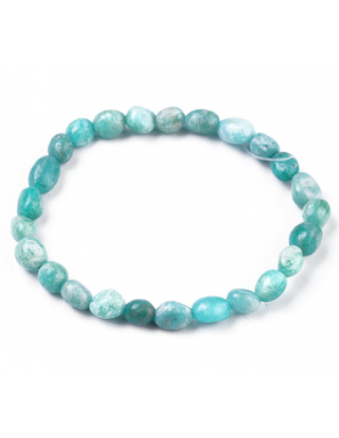 Bracelets extensibles naturels en amazonite