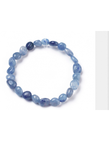 Bracelets extensibles en perles d'aventurine bleues naturelles