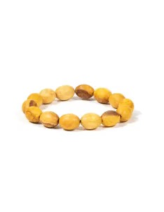 Bracelet Palo Santo perles ovales élastiques