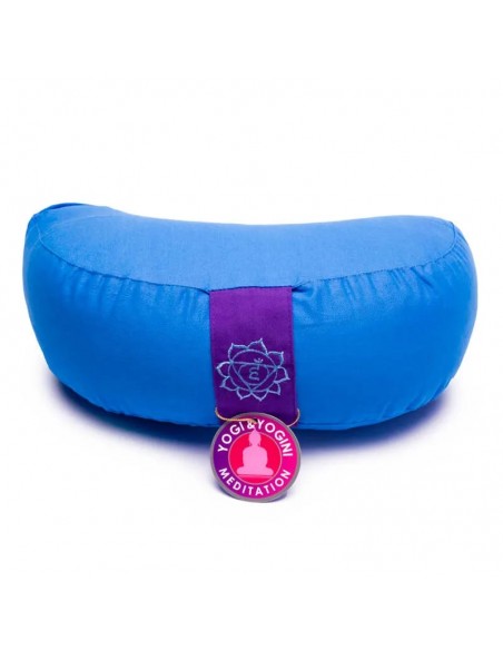 Coussin méditation 1/2 lune 5è Chakra