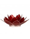 Photophore Lotus Chakras rouge / argent