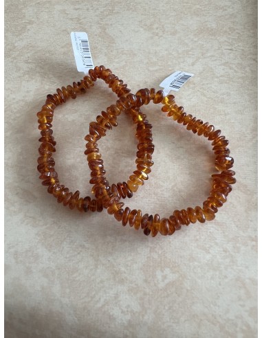 Bracelet Ambre cognac baroque