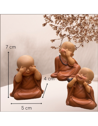 Trio de statue 3 Bonzes Trio de statue 3 Bonzes