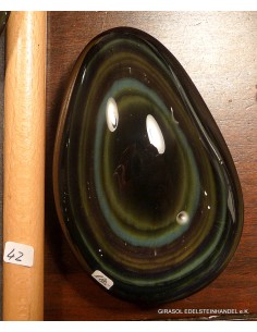Galet 298g obsidienne oeil celeste