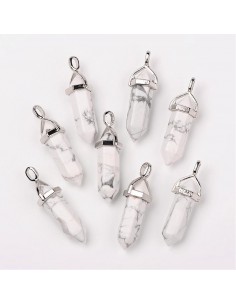 Pointe biterminée howlite 2
