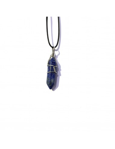 Pendentif biterminé torsadé Lapis-Lazuli